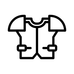 shoulder pads line icon illustration vector graphic