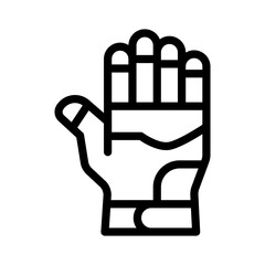 gloves line icon illustration vector graphic