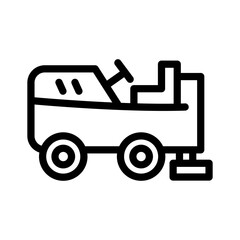 ice resurfacer line icon illustration vector graphic
