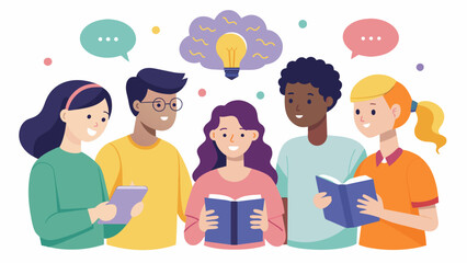 A group of neurodivergent teens plan and run a monthly social event for other neurodivergent youth promoting social skills and building a sense of. Vector illustration