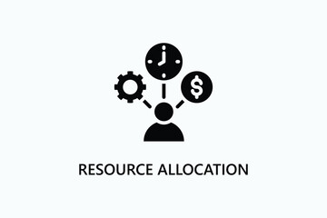 Resource Allocation Vector Icon Or Logo Illustration