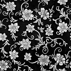 seamless floral background pattern ai generative 
