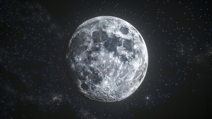 beautiful bright full moon generative ai
