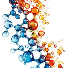 Abstract molecules, on transparent background