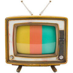 Retro television, with transparent background