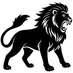 Angry lion vector illustration 