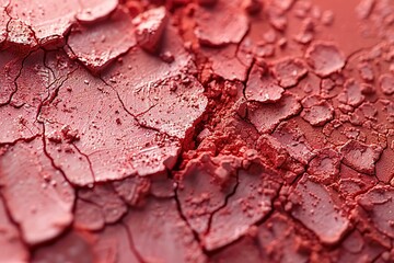 Crushed red lipstick as background, closeup,  Macro shot