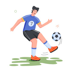 Obraz premium Football Sport Flat Illustrations 
