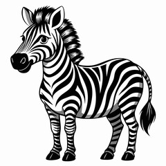 Stunning Zebra Vector Illustration: High-Quality Graphics for Your Project.