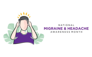 National Migraine & Headache Awareness Month is observed in June. The month focuses on raising awareness about symptoms, treatment and support. - Powered by Adobe