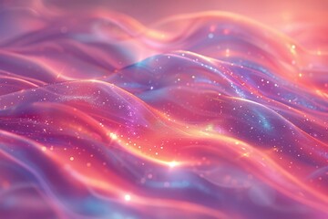 Abstract background with glowing waves,   rendering,  illustration