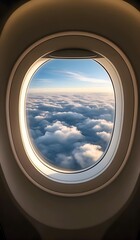 Skybound Perspective: View from Inside the Aircraft Window