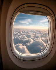 Skybound Perspective: View from Inside the Aircraft Window