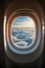 Skybound Perspective: View from Inside the Aircraft Window