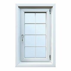 Obraz premium White plastic window frame with glass panes
