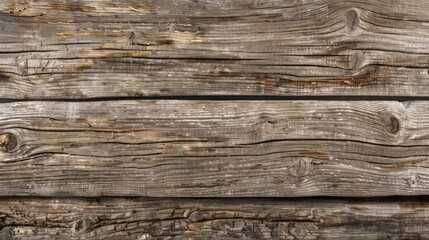 Detailed Panoramic View of Weathered Wooden Planks Showcasing Aged Textural Details.