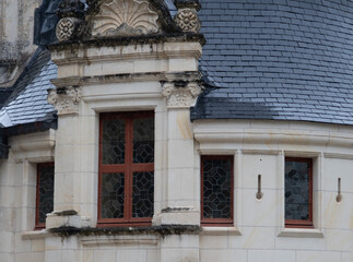 Renaissance castle of  Azay-Le-Rideau, France. Built in the 16th century and enlarged in the 19th century. Renaissance style.