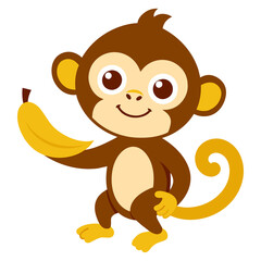 Obraz premium Jungle Junior: Playful Monkey Adventure