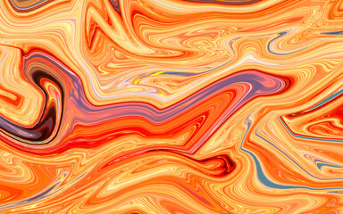 Orange Marble Texture Abstract Marbling Ink Background Fluid Template For Banner, Poster, Wallpaper, Backdrop, Presentation