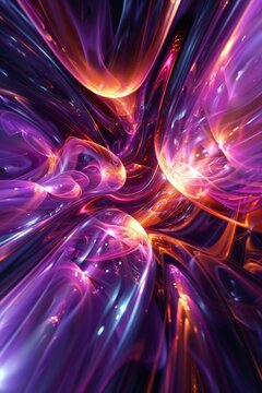 Colorful abstract glowing shapes with bright spots