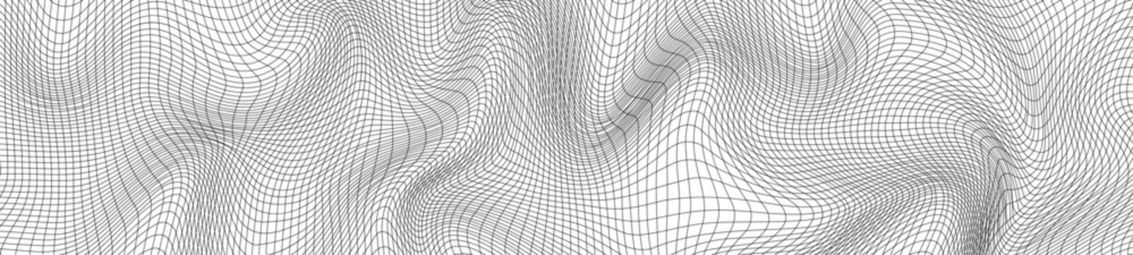 Retro 90s grid 3D elements and lines in dinamic. Cyber aesthetic. Flat vector illustration isolated on white background.