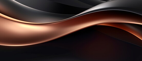 A metallic wave design resembling a brown wood pattern on a black background
