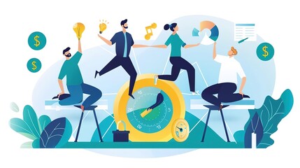 A group of people are working together to achieve a goal