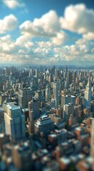 new york city miniature diorama tilt shift photography