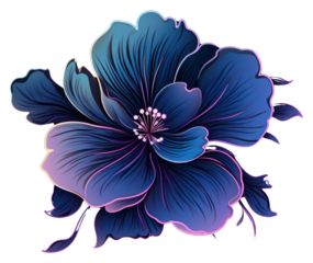 PNG Illustration flower bloom rim light pattern purple plant.