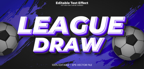 League Draw editable text effect in modern trend style
