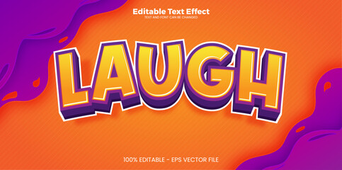 Laugh editable text effect in modern trend style