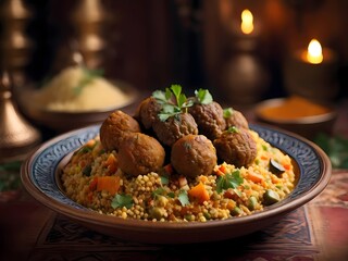 stew with potatoes and carrots rice with couscous oriental Egyptian food kofta Dawood Basha 