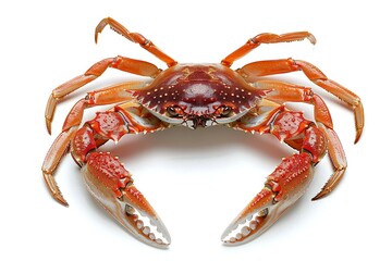 Crab isolated on white background,  Clipping path included,  This file is cleaned and retouched