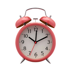 Modern alarm clock isolated on a transparent background by AI generative. 3d rendering
