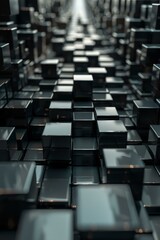 Fototapeta premium Black cubes background