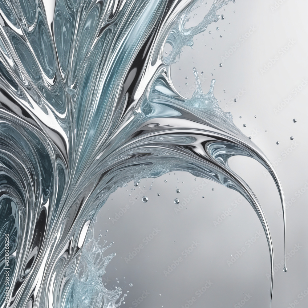 Fototapete abstract three-dimensional texture created by generative ai with copy space and negative design elem