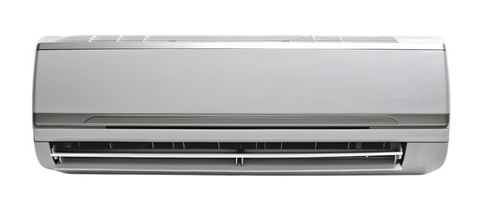 Close Up of a White Air Conditioner, Front Side