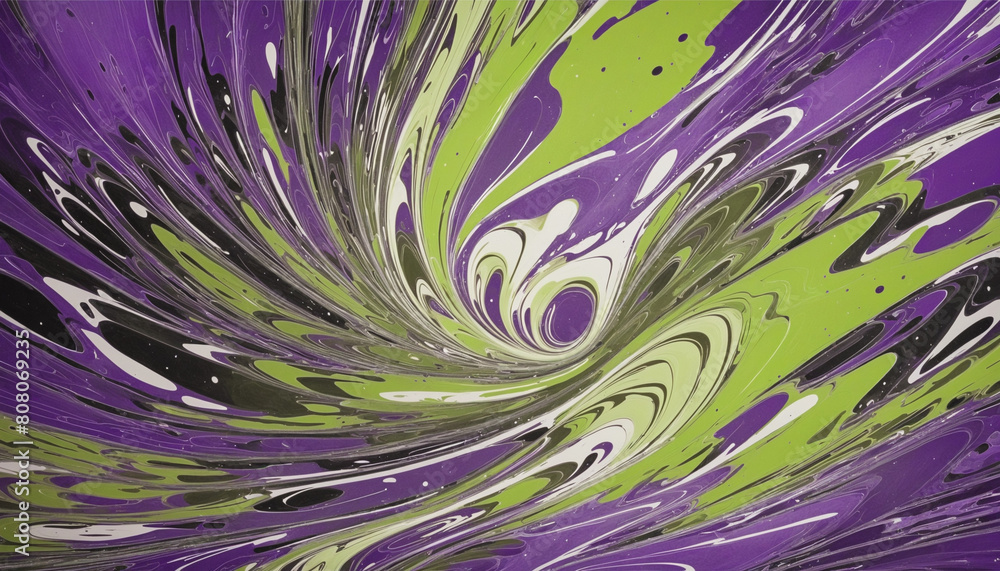 Poster generative ai creates a dynamic abstract design with negative space and a vibrant color palette, per