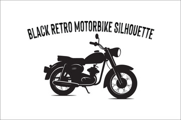 Obraz premium classic and Retro vintage motorcycle silhouette Vector illustration.