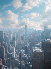 Fototapeta premium New York City skyline with the Empire State Building in the distance