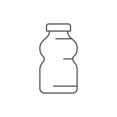 Yogurt bottle line outline icon