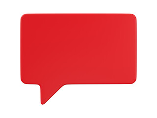 3D speech bubble talk isolated on transparent background.