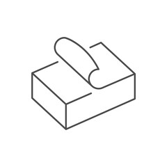 Butter piece line outline icon