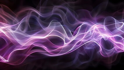 Obraz premium Neon lights and dynamic wave patterns in a futuristic abstract background. Concept Futuristic Abstract Art, Neon Lights, Dynamic Patterns, Modern Design