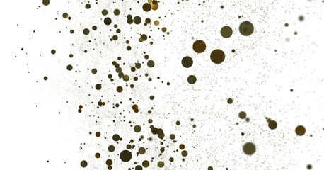 Radiant Revelry: Dynamic 3D Illustration of a Radiating gold Confetti Celebration