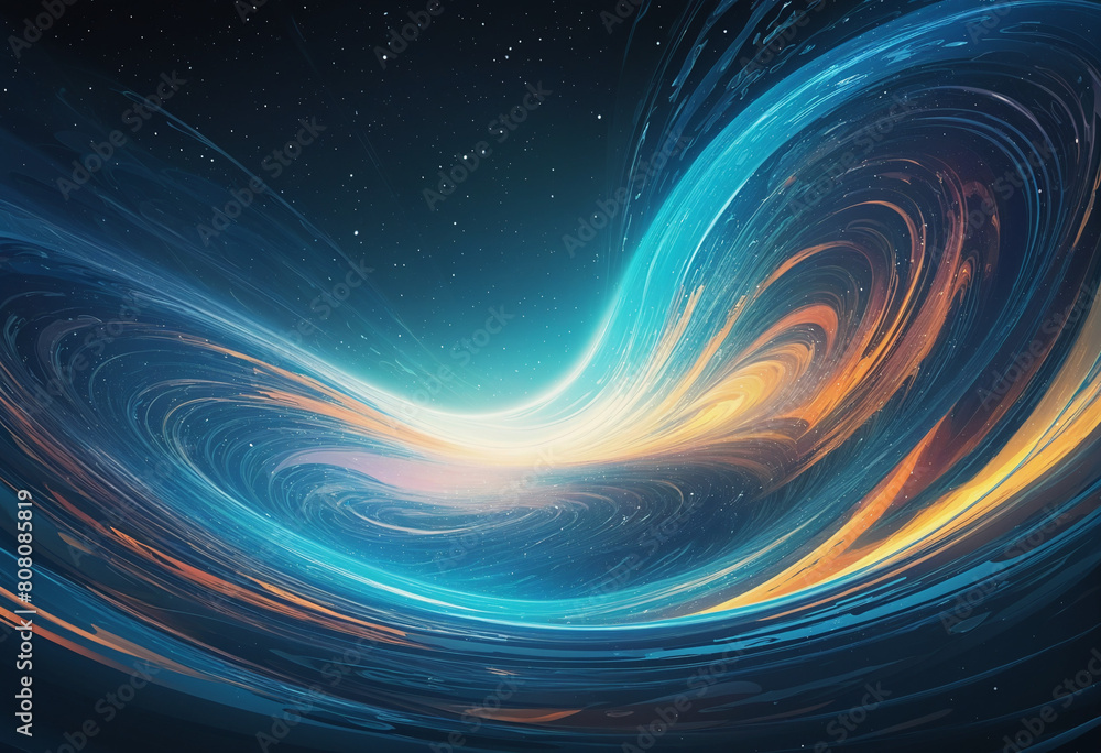 Aufkleber colorful and dynamic generative ai abstract vector wallpaper, featuring futuristic swirls and vibran