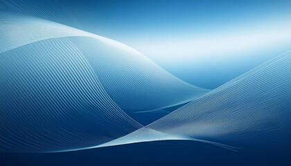 Fototapeta premium Abstract futuristic wave line on white blue gradient background, illustration. 
