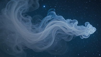  Blue vapor wafting through the cosmic universe 