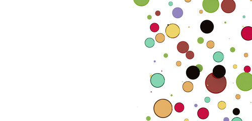 Multicolor confetti abstract background with a lot of falling pieces, isolated on a white background.