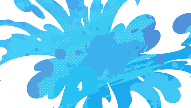 アニメ風_水が爆発したエフェクトの背景_16:9